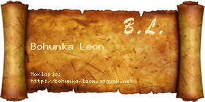 Bohunka Leon névjegykártya